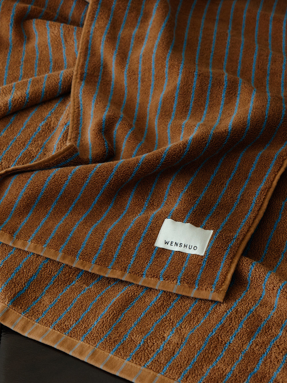 Stripe Colorful Cotton Bath Towel (Caramel Stripes)